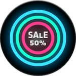 Neon Glow C Icon Pack v4.9.1 APK Patched
